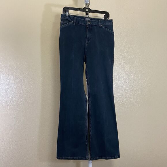 J Jill Jeans Womens 10 31x30 Flared Dark Blue Wash Denim - Picture 1 of 13